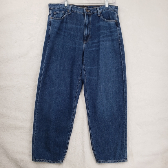 Banana Republic Denim - Banana Republic Women US 31 Short High Rise Barrel Fit Denim Blue Jeans med wash